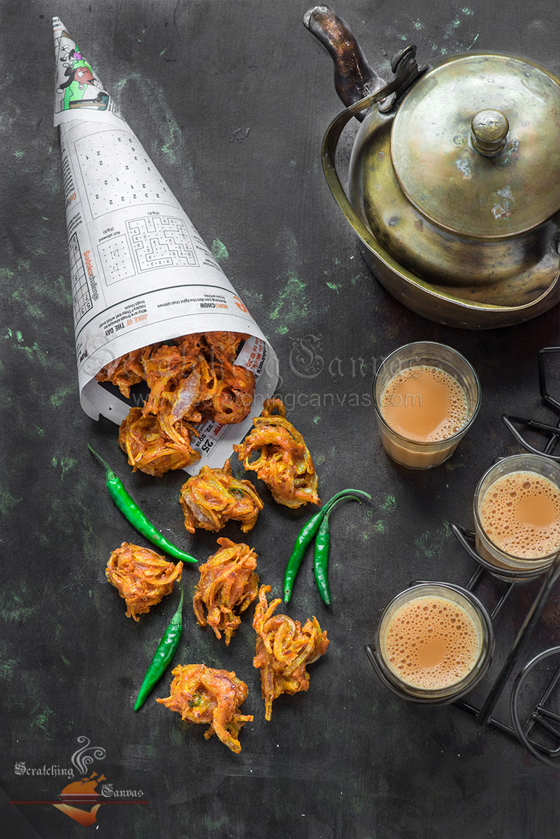 Kanda Bhaji Chai Monsoon Favourites Food Photography Styling