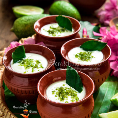 Bengali Mishti Doi with Gondho Lebu